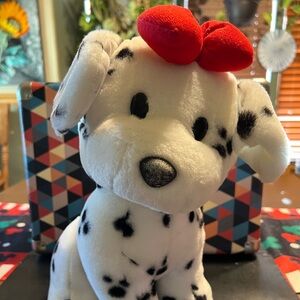 Dottie " Hello Kitty "  Dalmatian Plush Vintage Stuffed Animals Soft Toy Toys